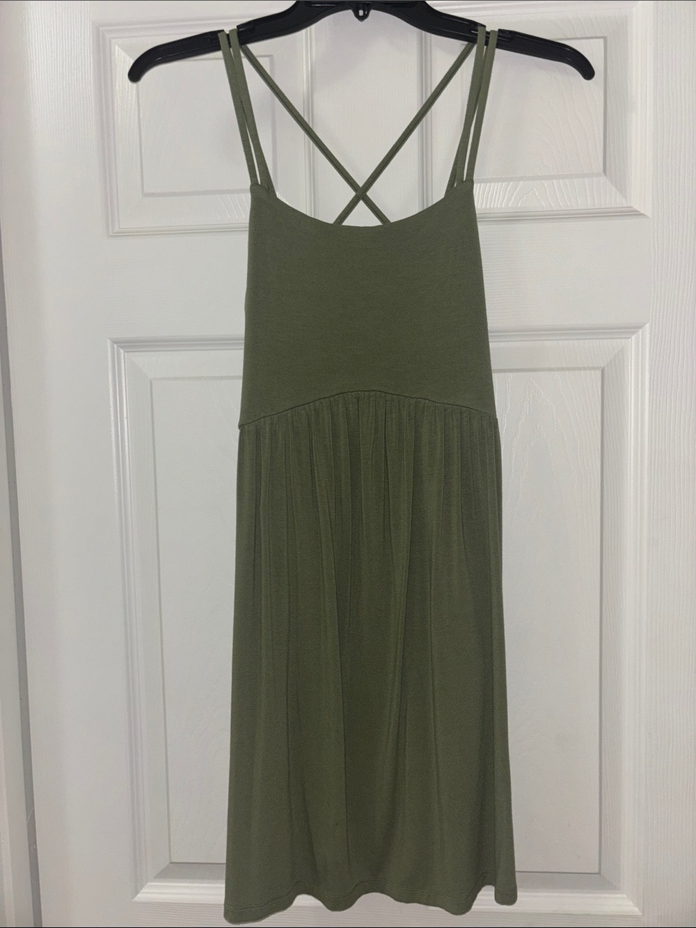 Old Navy Olive Green Strappy Midi Dress